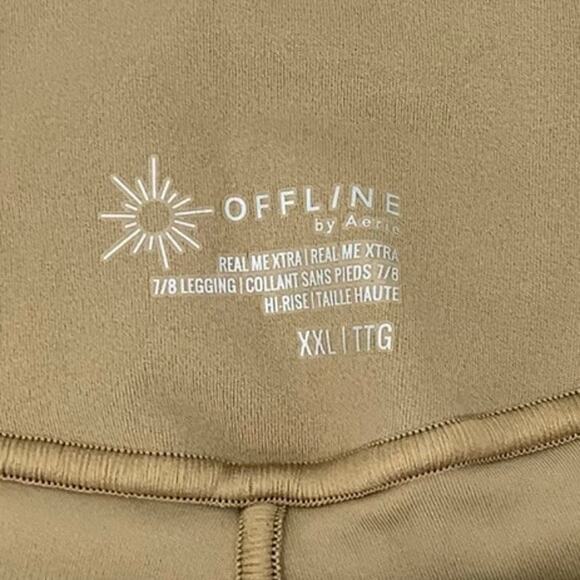 Aerie Womens XXL Offline Real Me Xtra 7/8 Legging Soft Stone High Waist Pockets - Picture 3 of 14